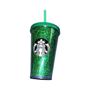 Starbucks 2018 Holiday Green Glitter Cup Tumbler Cold 16 Oz Christmas xmas